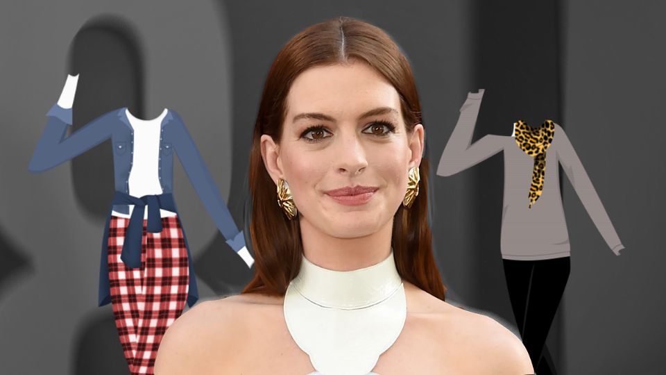 Anne Hathaway y sus looks para ir a la oficina. Fuente: producción Panorama