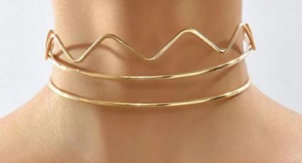 Dónde puedes comprar el choker dorado que es furor