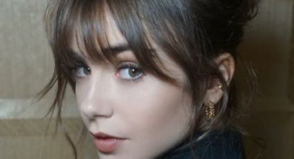 Lily Collins impone el camisero de cuero para esta temporada