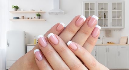 Con un elemento de tu cocina, puedes lograr esta manicura francesa casera (y perfecta)