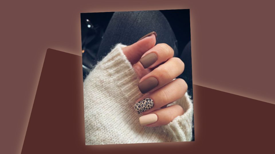 Manicura francesa animal print es ideal para el otoño. Fuente: Producción Panorama