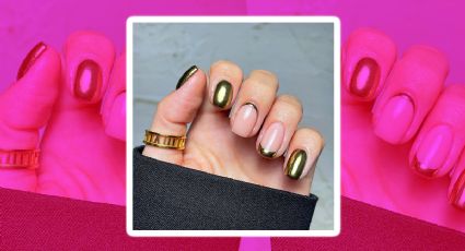 3 ideas de manicura francesa metalizada para lucir manos elegantes