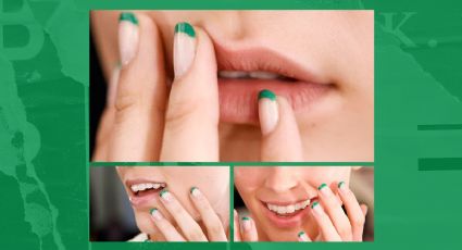 Manicura francesa verde, 3 opciones elegantes y divertidas