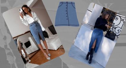 3 looks para combinar con una falda larga de jean