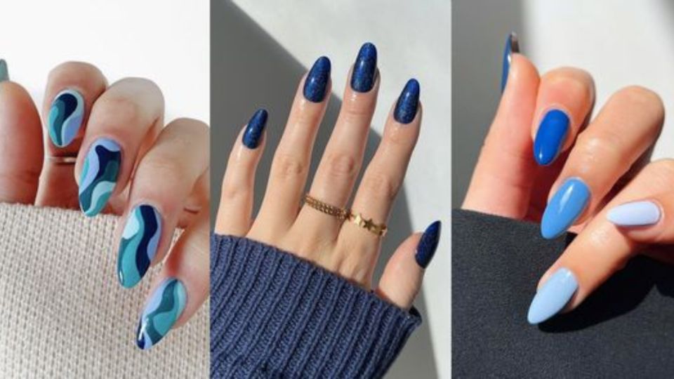 3 ideas de manicura para combinar con tu look total denim. Fuente: Pinterest.