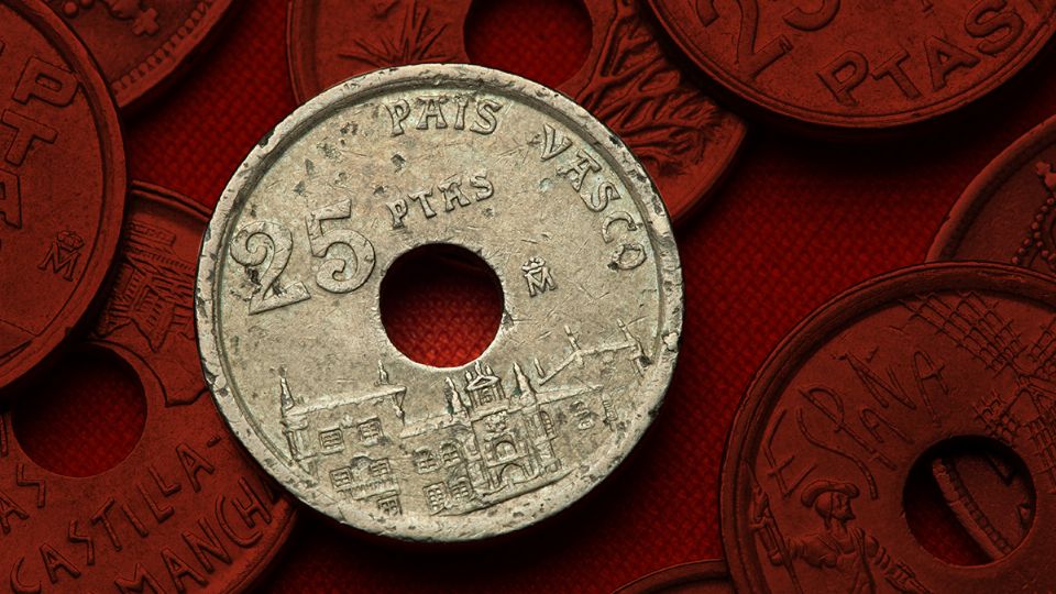 Las monedas de 25 pesetas. Fuente: Producción Panorama España/Shutter.