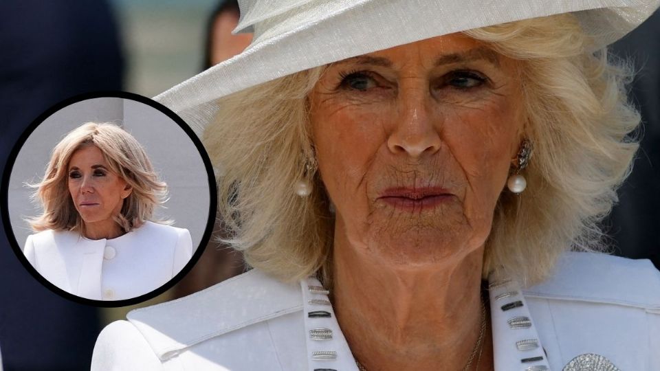 La  reina Camilla y Brigitte Macron participaron de un incómodo momento. Foto: AFP