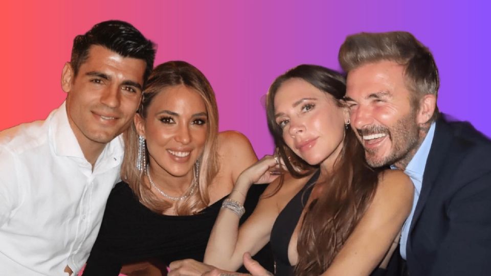 Alice Campello y Álvaro Morata vacacionaron con Victoria y David Beckham